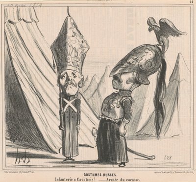 kostümler ruslar by Honoré Daumier