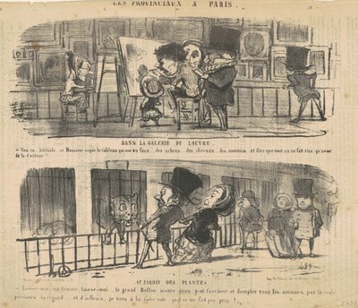 Louvre galerisinde by Honoré Daumier