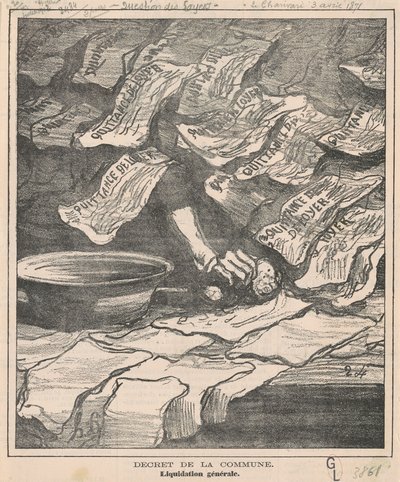 komün kararnamesi by Honoré Daumier