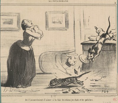 Aynı anda sevmenin dezavantajından... by Honoré Daumier