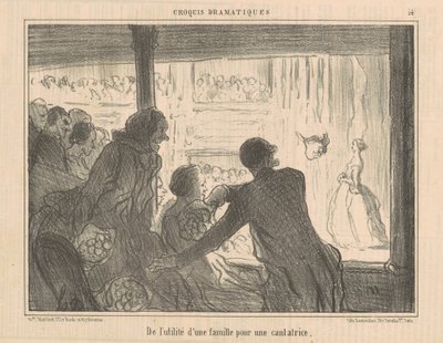 Bir şarkıcı için bir ailenin faydası hakkında by Honoré Daumier