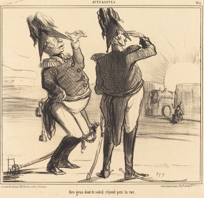 Güneşten gözleri biraz memnun olan insanlar by Honoré Daumier