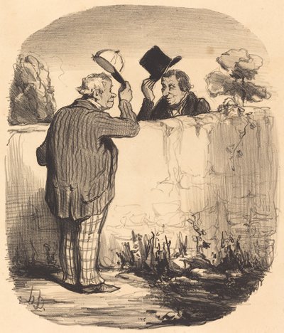 iki iyi komşu by Honoré Daumier