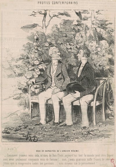 Eski rejimin iki eski kapasitesi by Honoré Daumier