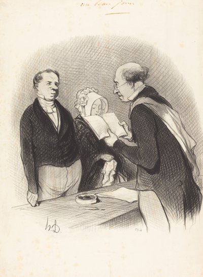 Belediye Başkanı önünde by Honoré Daumier