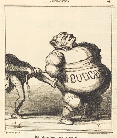 İnce görünmek zor by Honoré Daumier