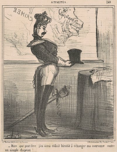 Belki de buna indirgeneceğimi söylemek için... by Honoré Daumier