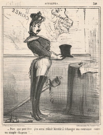 Belki de buna indirgeneceğimi söylemek için... by Honoré Daumier