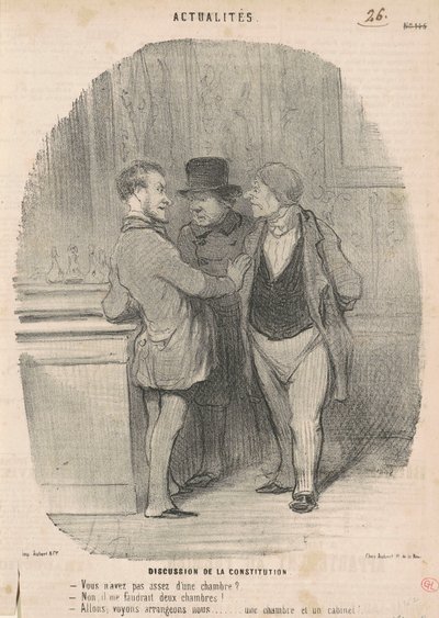 Anayasa tartışması by Honoré Daumier