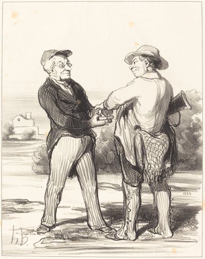 Söyle başkan, tavşan yakalamak imkansız... by Honoré Daumier