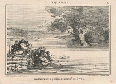 Eğlence ... Yunanlılardan yenilendi by Honoré Daumier