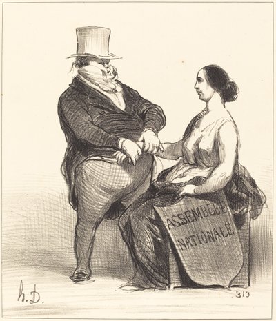 Doktor... O kadar hasta değilim... by Honoré Daumier