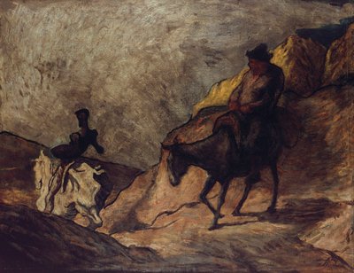 Don Kişot ve Sancho Pansa by Honoré Daumier