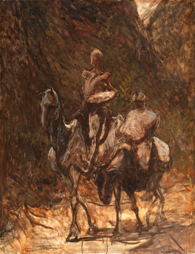Don Kişot ve Sancho Panza, 1868-1870. by Honoré Daumier
