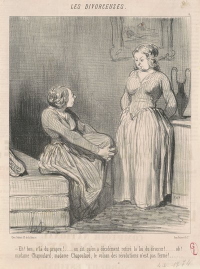 Hey! Ben, burası temiz! ... biri der ki ... by Honoré Daumier