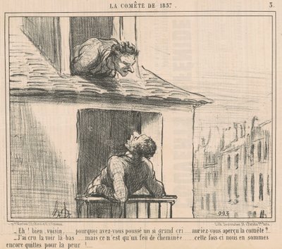 Hey! Peki komşu... neden ittin... by Honoré Daumier