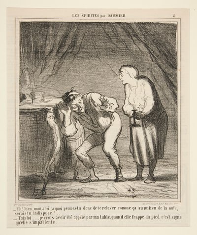 Hey! Peki dostum, böyle kalkmaya ne dersin? by Honoré Daumier