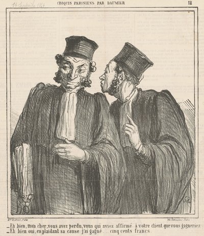 canım sen kaybettin... by Honoré Daumier