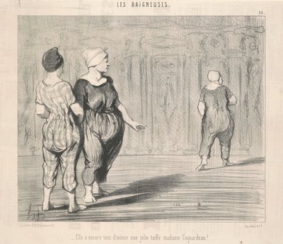 Hala... güzel bir Madame Coquardeau beli var! by Honoré Daumier
