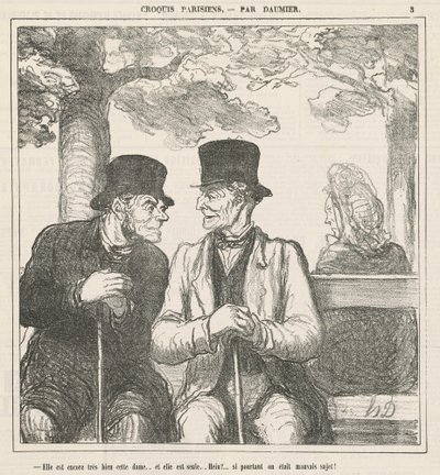 Hala çok iyi, bu bayan... by Honoré Daumier