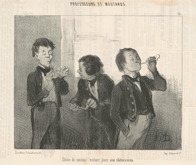 Retorikçi oynamak isteyen altıncı sınıf öğrencileri by Honoré Daumier