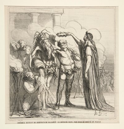 Empedokles alma by Honoré Daumier