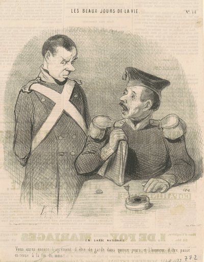 ulusal muhafızda by Honoré Daumier