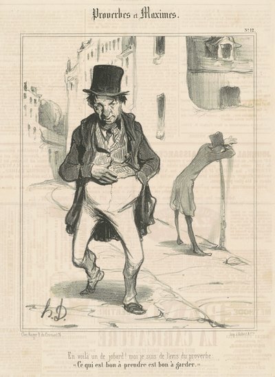 İşte bir iş adamı! ... by Honoré Daumier