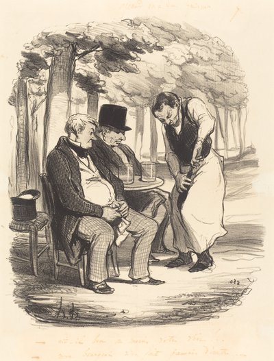 En azından şarabın iyi mi!... by Honoré Daumier