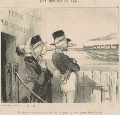 Ve... İşte... Önümüzden geçen gezginler! by Honoré Daumier
