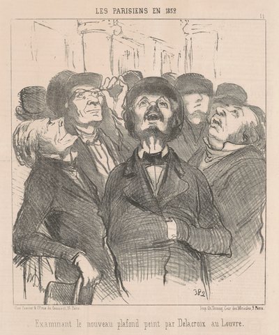 Yeni tavan inceleniyor... by Honoré Daumier