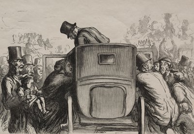 Evrensel Sergi: Yabancı, oteline dönmek için tüm imkanları bulur by Honoré Daumier