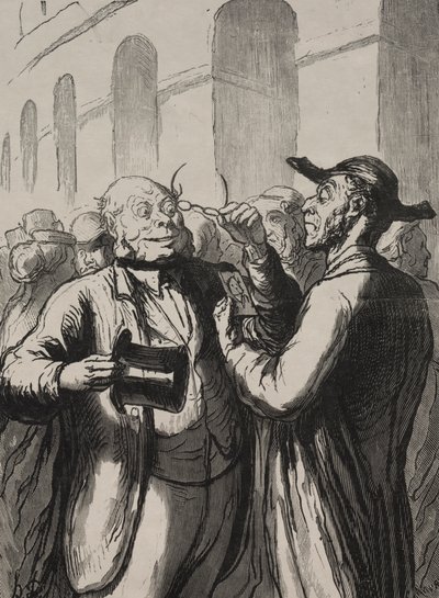 Evrensel Sergi: Turnikelerde fotoğrafların incelenmesi.... by Honoré Daumier