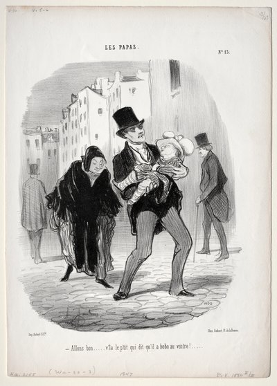 Babalar, levha 13: Hadi canım..., 1847. by Honoré Daumier