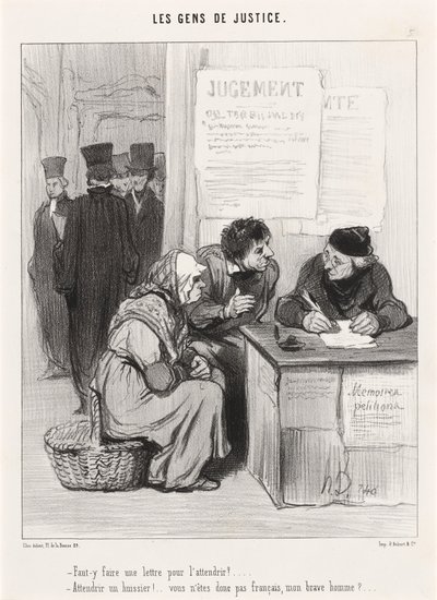 Yumuşatmak için oraya mektup yazmak şart mı? by Honoré Daumier