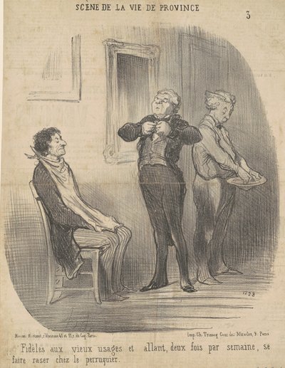 Eski usullere sadık... by Honoré Daumier