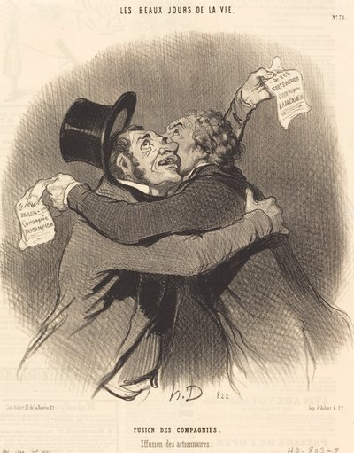 şirketlerin birleşmesi by Honoré Daumier