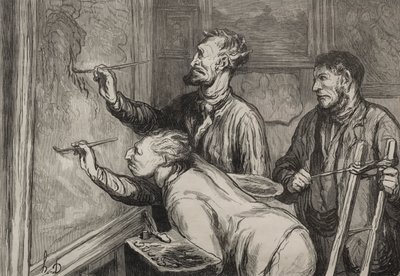 Ona Son Dokunuşu Vermek by Honoré Daumier