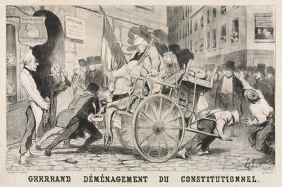 Anayasal Düzenin Büyük Kaldırılması, 1846. by Honoré Daumier