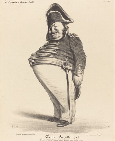Büyük Aşk Tanrısı, git! by Honoré Daumier