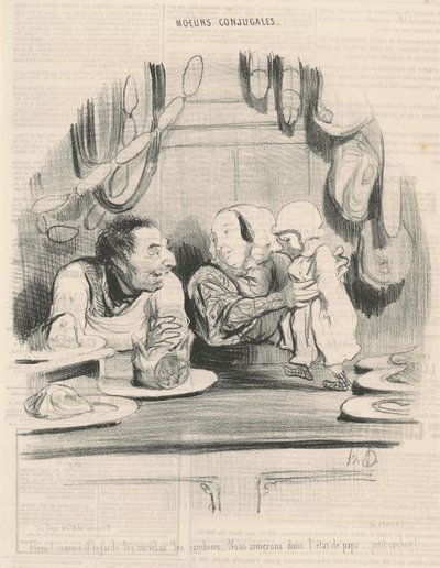 Eh! cervelalara bakarken... by Honoré Daumier
