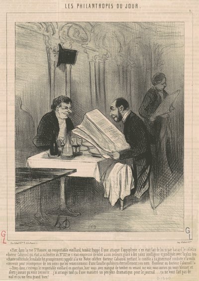 Dün Saint-Honoré sokağında yaşlı bir adam by Honoré Daumier