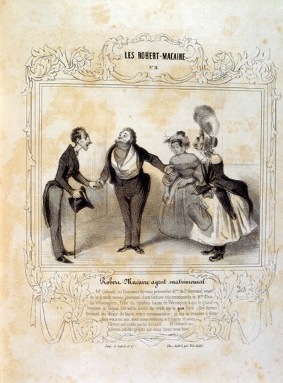 Fikirler ve efsaneler Philipon, Les Cent ve Robert Macaire başlığı altında by Honoré Daumier