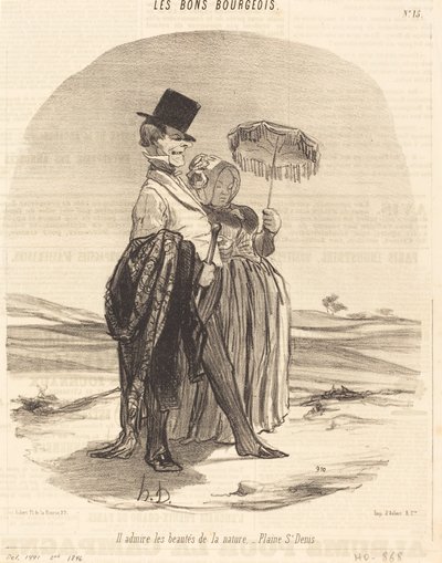 Doğanın güzelliklerine hayrandır - Plaine St. Denis by Honoré Daumier