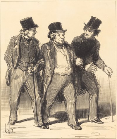 Bana öyle geliyor ki... bir... köpek... ağzı açık değil!... by Honoré Daumier