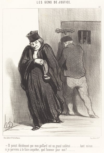 Görünüşe göre... adamım büyük bir alçak... by Honoré Daumier