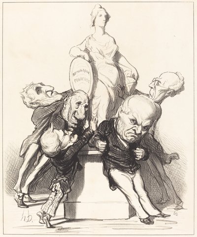 Onu desteklediklerini iddia ediyorlar by Honoré Daumier