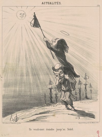 Güneşe kadar söndürmek istiyorlar by Honoré Daumier