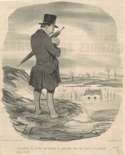 Kır evi yapmanın dezavantajı... by Honoré Daumier