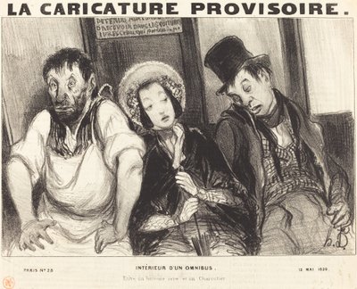 Bir omnibüsün içi by Honoré Daumier